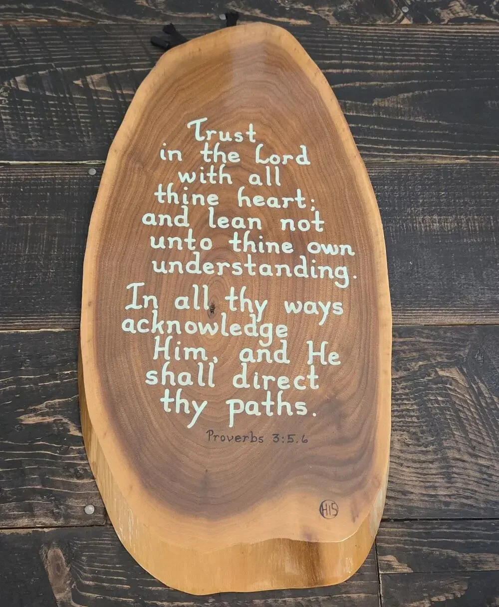 Wooden Plaque Bible Verse Proverbs Trust in the Lord With All Thine Heart